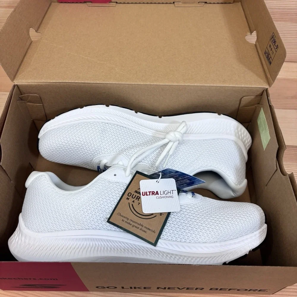 SKECHERS GO RUN Consistent 2.0 Engaged Shoes White Women's Size 10 Sneakers